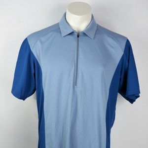 Patagonia Mens XL 1/4 Zip Shirt Blue Short Sleeve